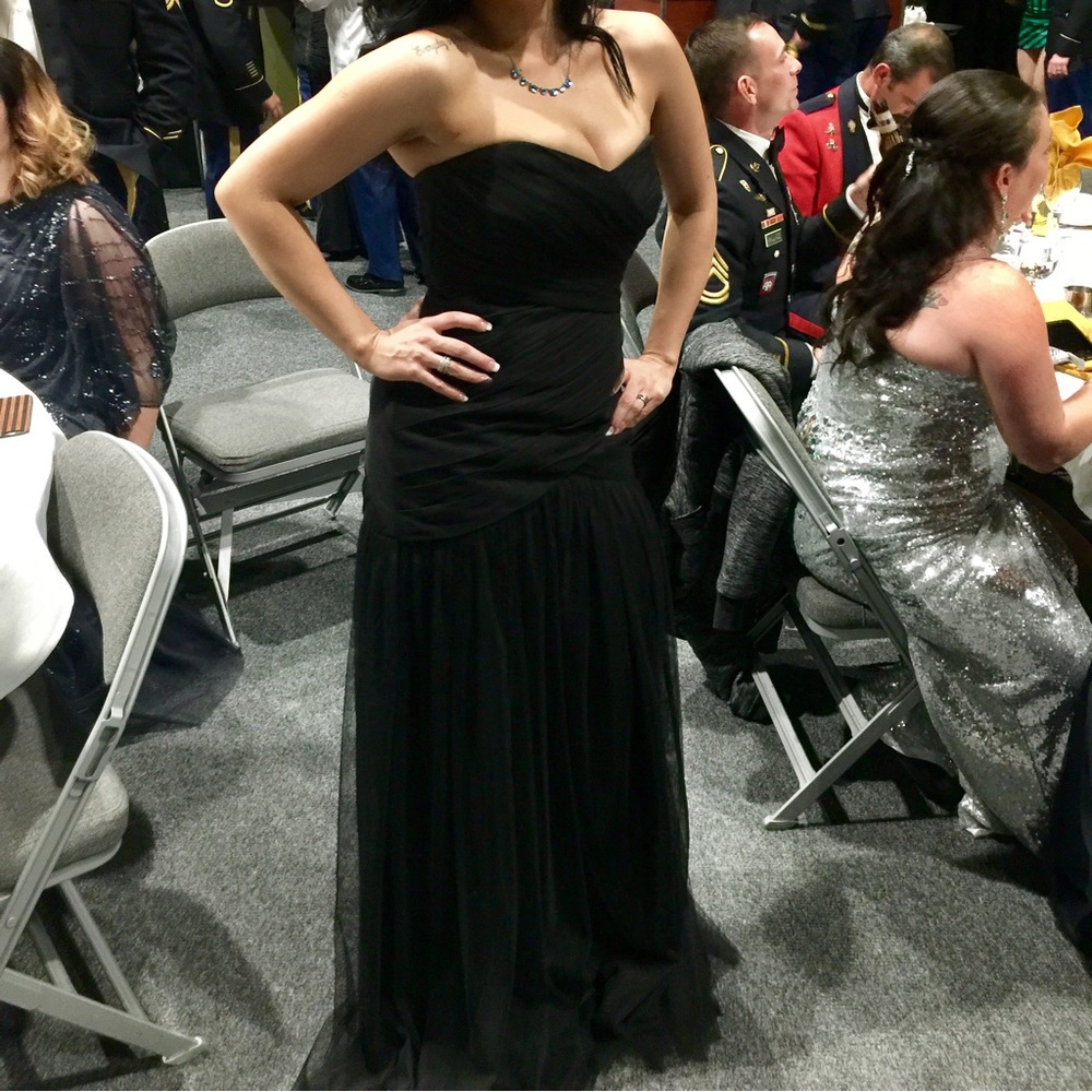 White by Vera Wang black Formal dress